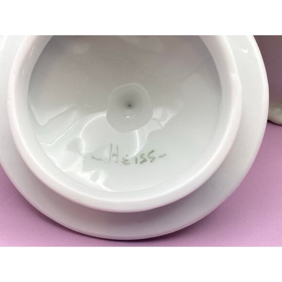 VTG Bareuther Porcelain Creamer Sugar Bowl Waldassen Bavaria Germany Hand Paint - Picture 7 of 12